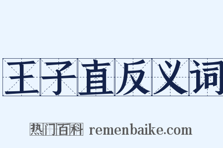 王子直反义词是什么意思的图片